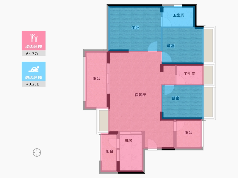 广东省-惠州市-惠阳振业城-94.06-户型库-动静分区