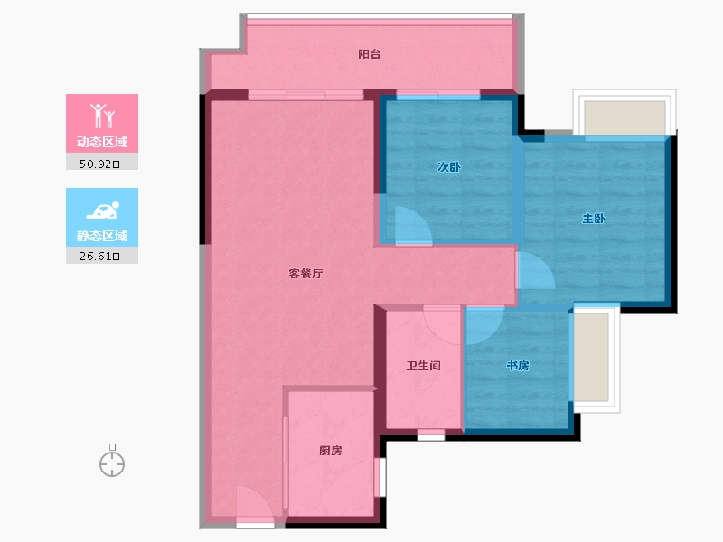 广东省-惠州市-融创臻园-69.48-户型库-动静分区