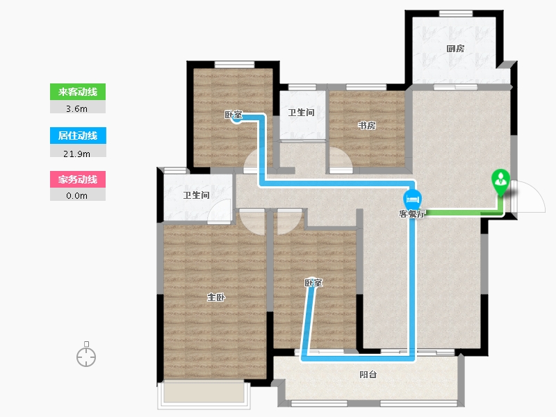 河南省-南阳市-建业贰号城邦-131.59-户型库-动静线