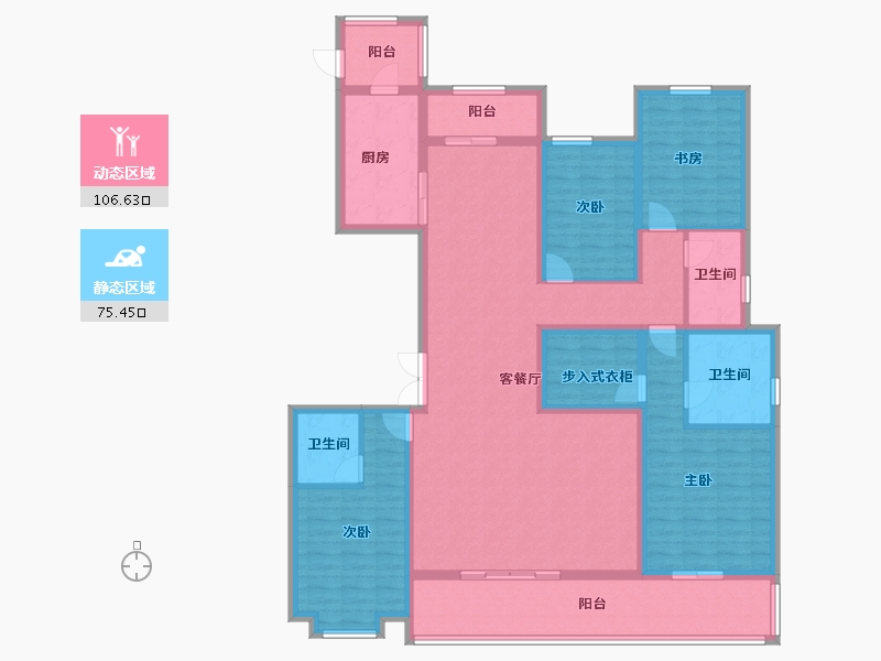 云南省-昆明市-中国铁建西派国樾-163.21-户型库-动静分区