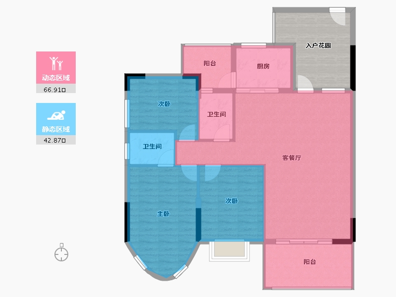 广东省-惠州市-好益康龙林上观-112.69-户型库-动静分区