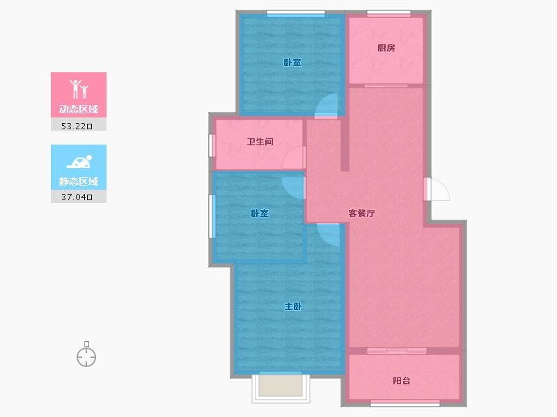 浙江省-绍兴市-香溪铭苑-80.80-户型库-动静分区