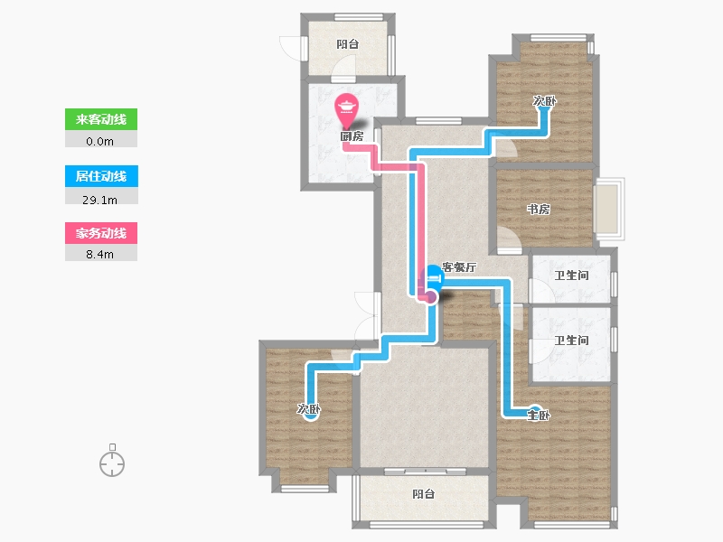 云南省-昆明市-中国铁建西派国樾-132.80-户型库-动静线