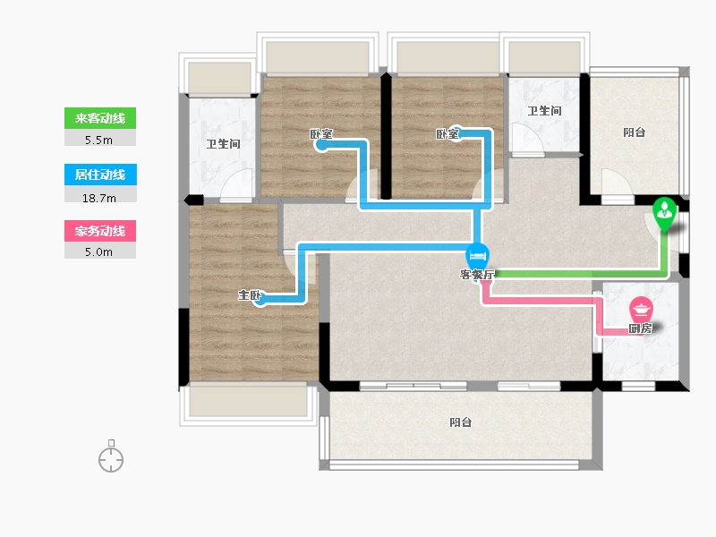 广东省-惠州市-​金地招商中交未来花园-93.32-户型库-动静线