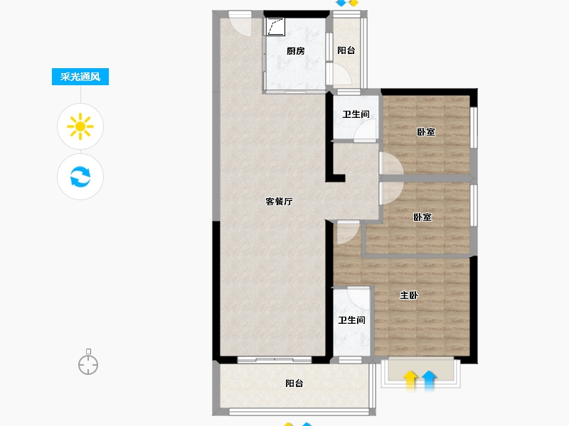 广东省-惠州市-御水龙庭-95.16-户型库-采光通风