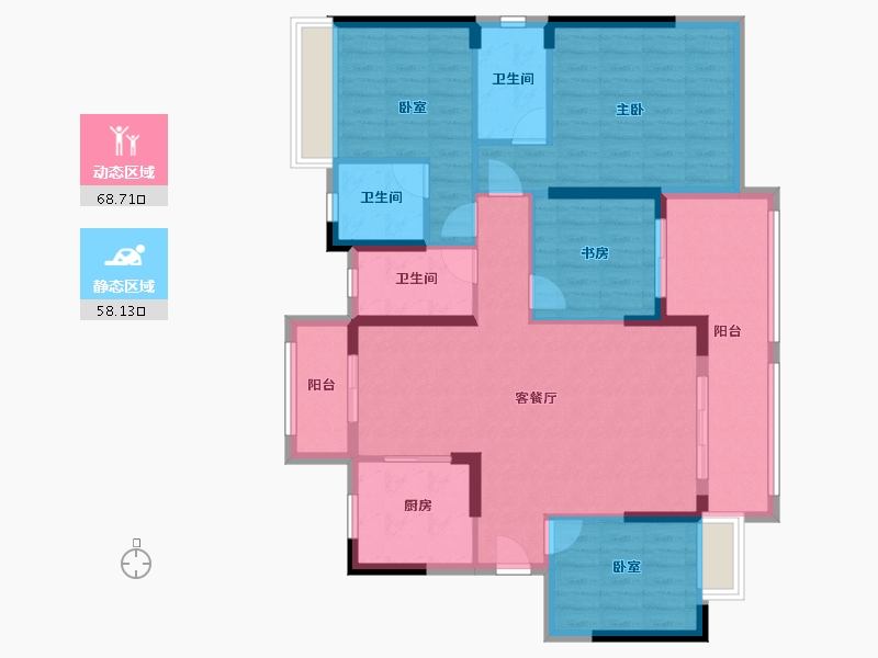 广东省-惠州市-惠阳振业城-113.96-户型库-动静分区