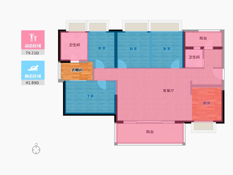 广东省-惠州市-万科中交金枫花园-114.23-户型库-动静分区