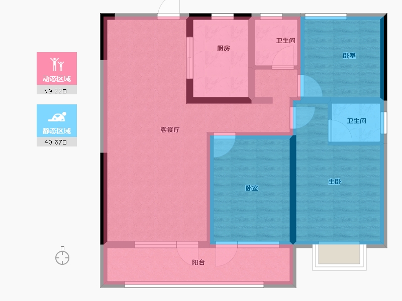 山东省-青岛市-海发融信缦山兰庭-88.00-户型库-动静分区