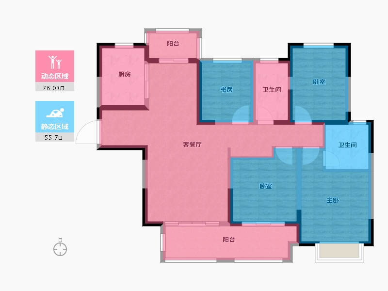 河南省-南阳市-建业贰号城邦-117.86-户型库-动静分区