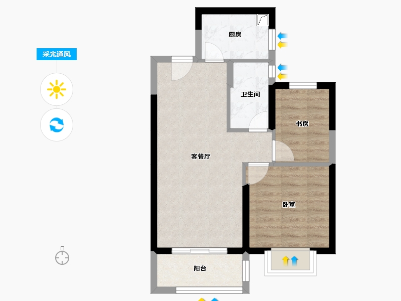 湖北省-武汉市-保利城七期云廷-51.20-户型库-采光通风