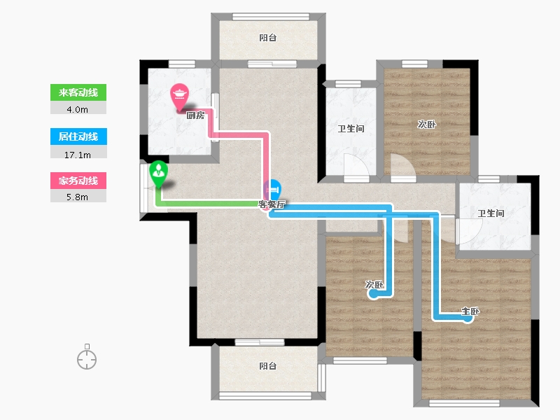 河南省-驻马店市-建业城-108.00-户型库-动静线