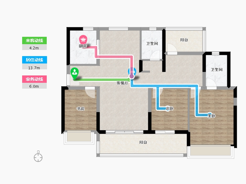 广东省-惠州市-​金地招商中交未来花园-103.16-户型库-动静线