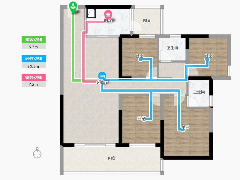 广东省-惠州市-御水龙庭-107.00-户型库-动静线