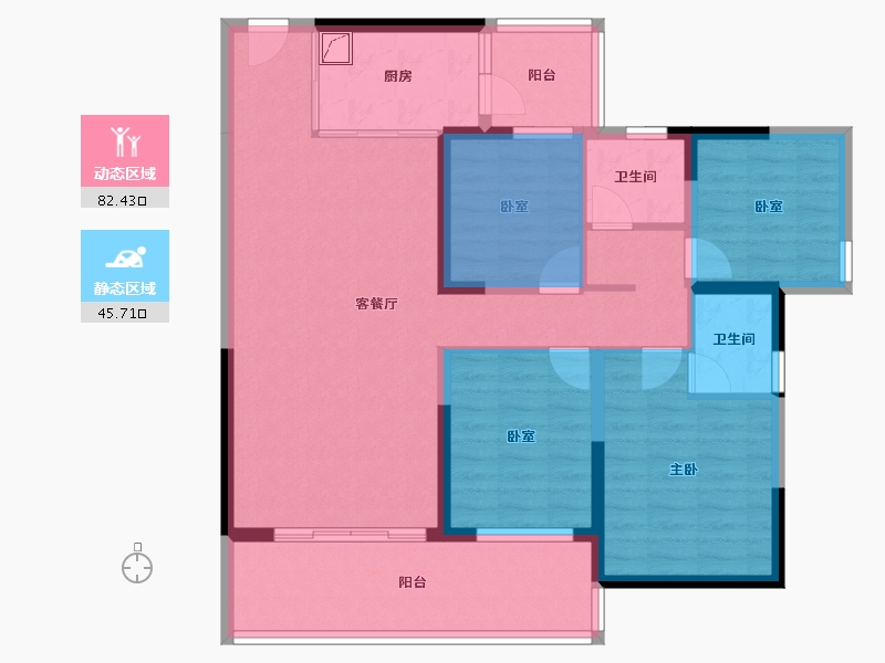 广东省-惠州市-御水龙庭-107.00-户型库-动静分区