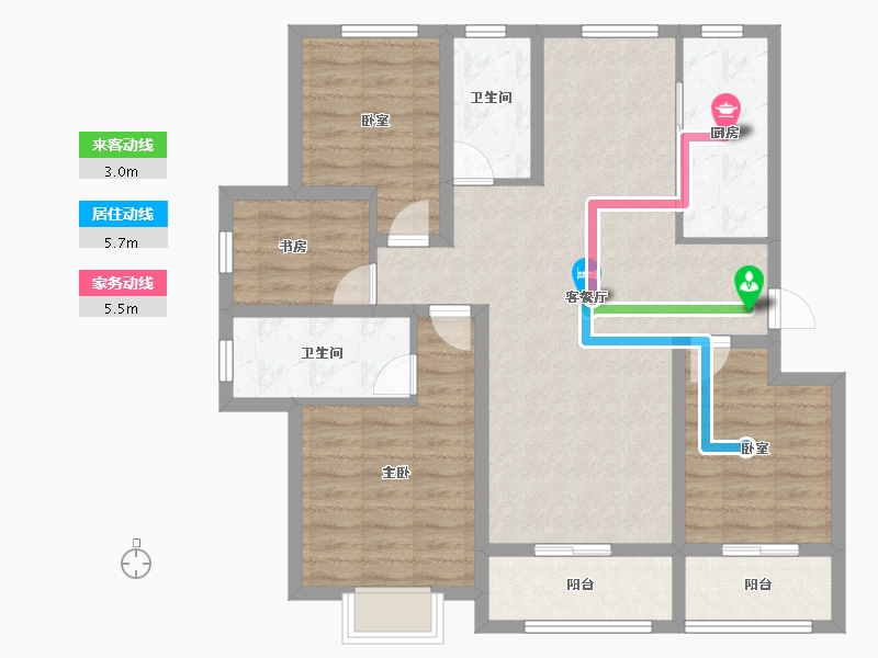 浙江省-绍兴市-香溪铭苑-97.00-户型库-动静线