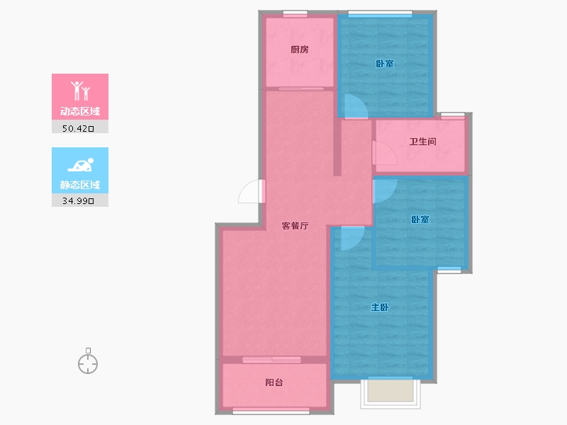 浙江省-绍兴市-香溪铭苑-76.00-户型库-动静分区