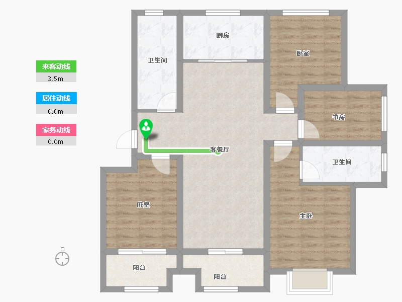 浙江省-绍兴市-香溪铭苑-98.00-户型库-动静线