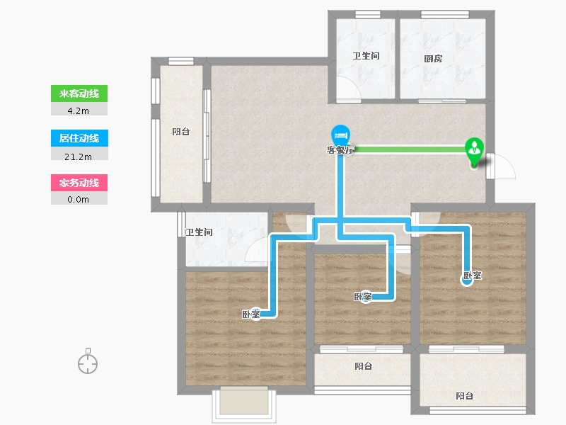 浙江省-绍兴市-香溪铭苑-96.00-户型库-动静线