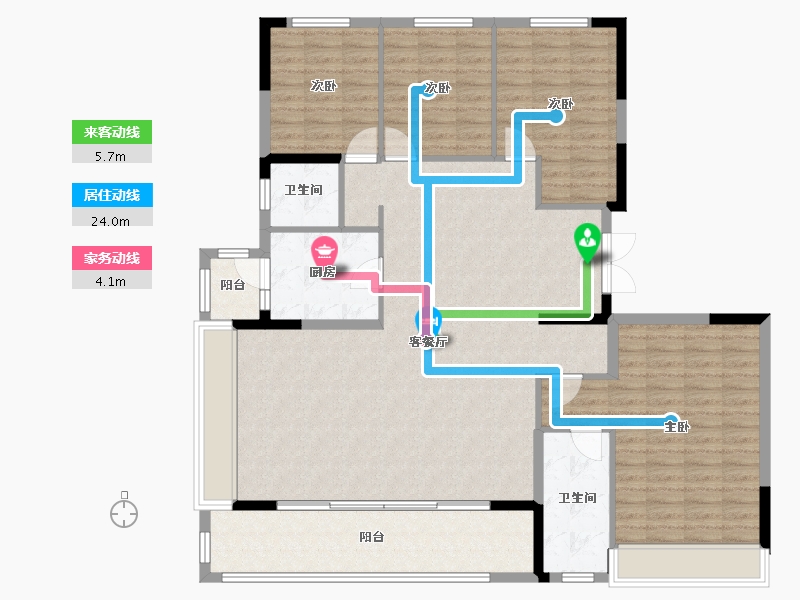 四川省-成都市-中车共享城-140.01-户型库-动静线