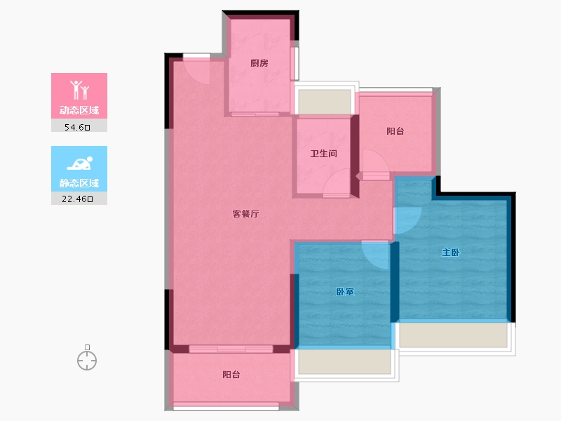 广东省-惠州市-惠阳振业城-68.67-户型库-动静分区