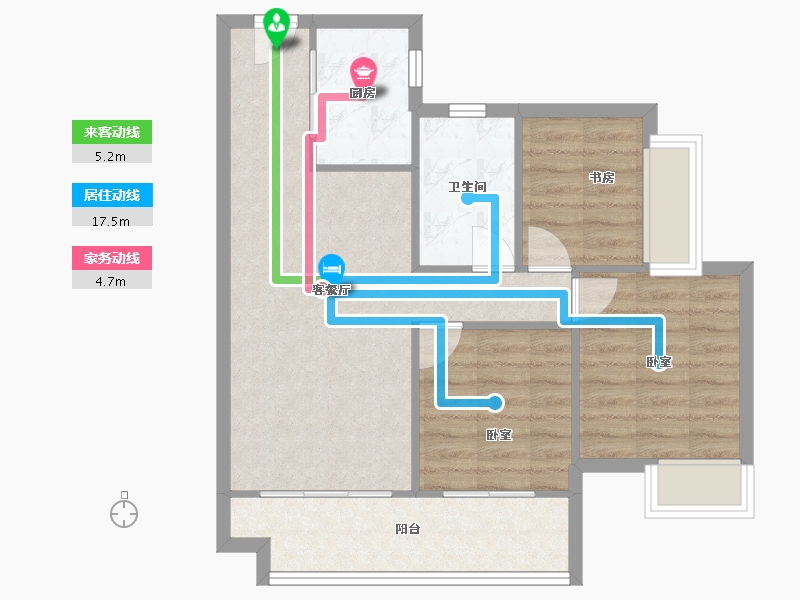 广东省-惠州市-融创臻园-68.57-户型库-动静线