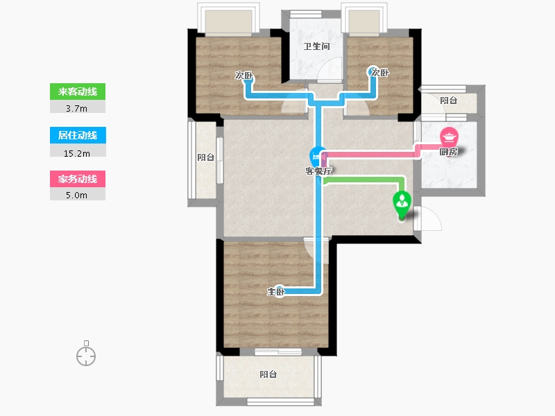 湖北省-武汉市-​南湖九玺-64.29-户型库-动静线