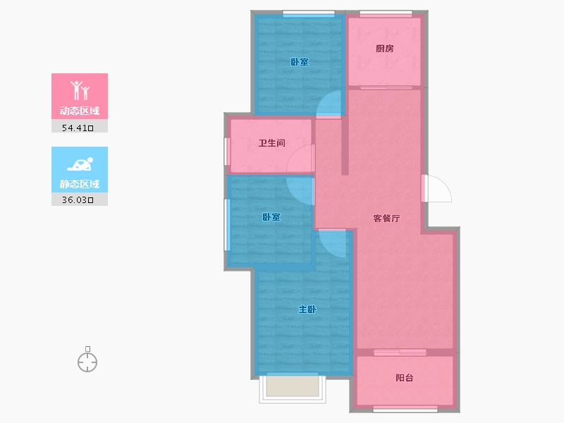 浙江省-绍兴市-香溪铭苑-80.81-户型库-动静分区