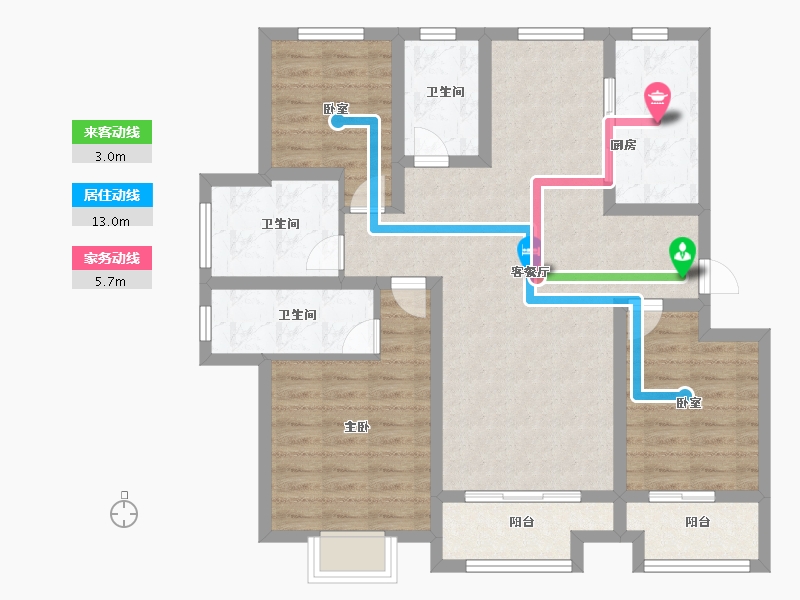 浙江省-绍兴市-香溪铭苑-97.00-户型库-动静线