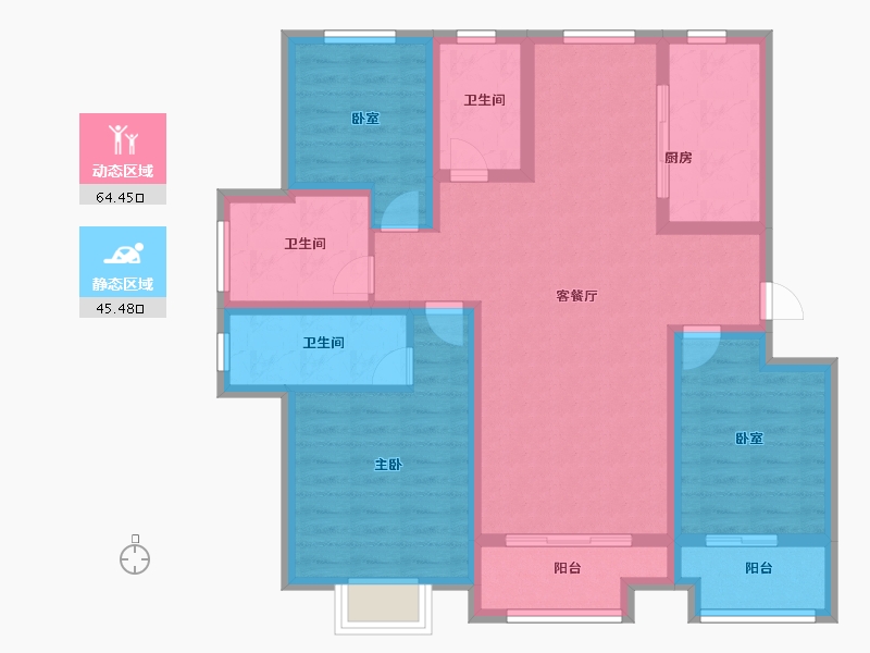 浙江省-绍兴市-香溪铭苑-97.00-户型库-动静分区