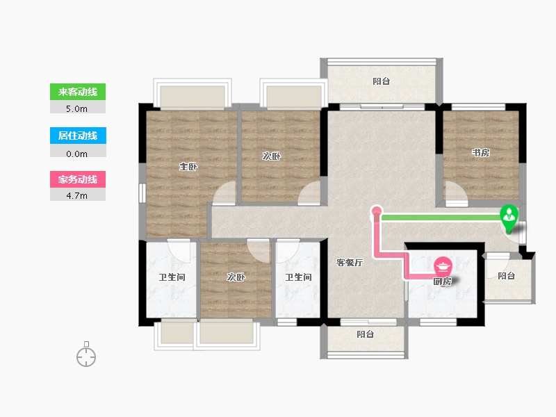 广东省-惠州市-融创臻园-93.05-户型库-动静线