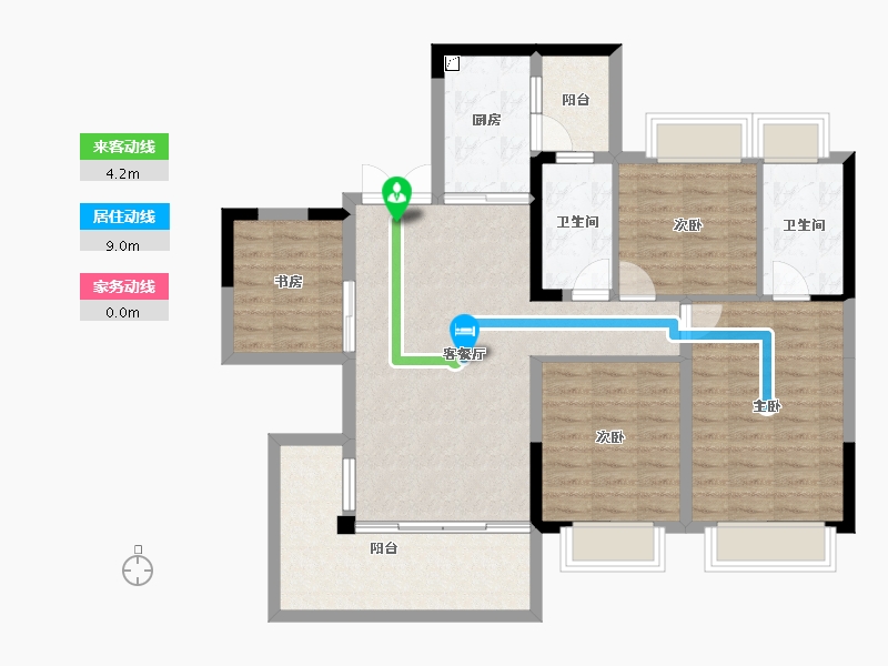 四川省-成都市-兴城人居云山府-101.48-户型库-动静线