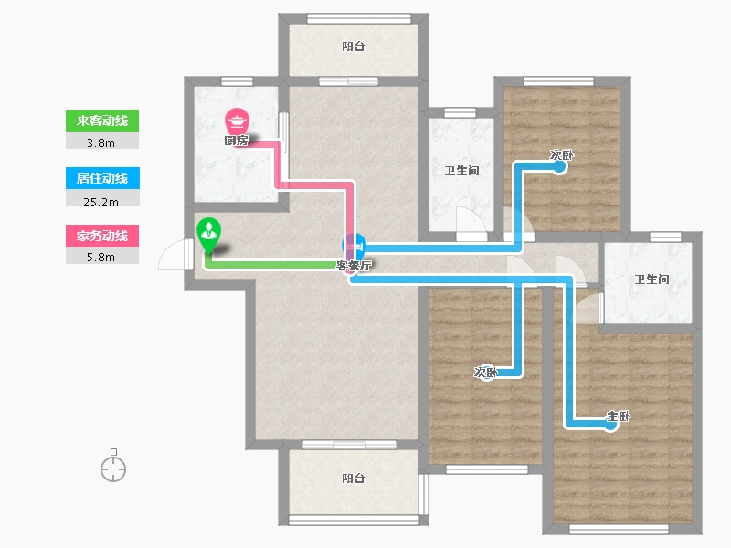 河南省-驻马店市-建业城-108.00-户型库-动静线