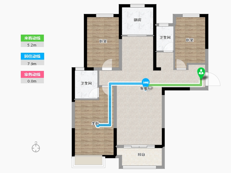 河南省-南阳市-建业贰号城邦-101.06-户型库-动静线