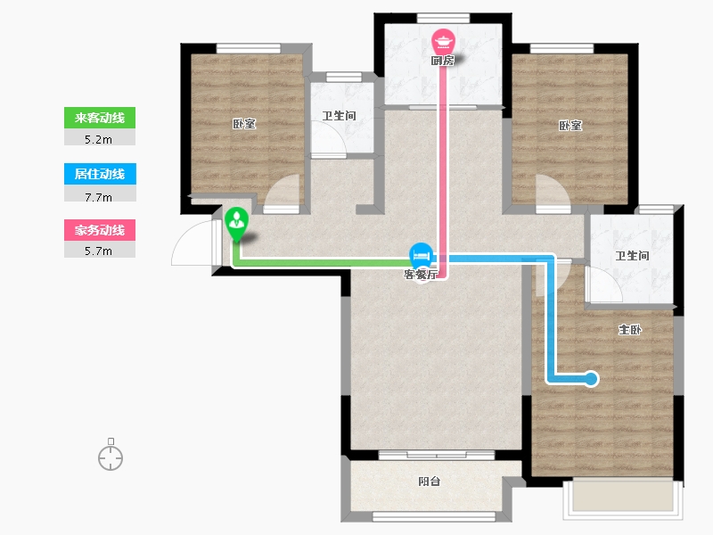 河南省-南阳市-建业贰号城邦-99.34-户型库-动静线