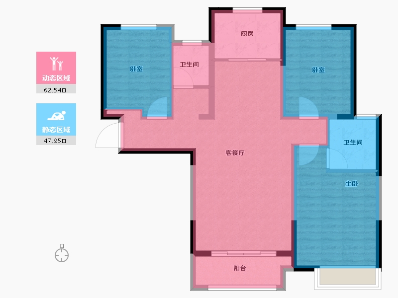 河南省-南阳市-建业贰号城邦-99.34-户型库-动静分区