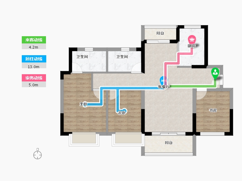 广东省-惠州市-融创臻园-82.76-户型库-动静线