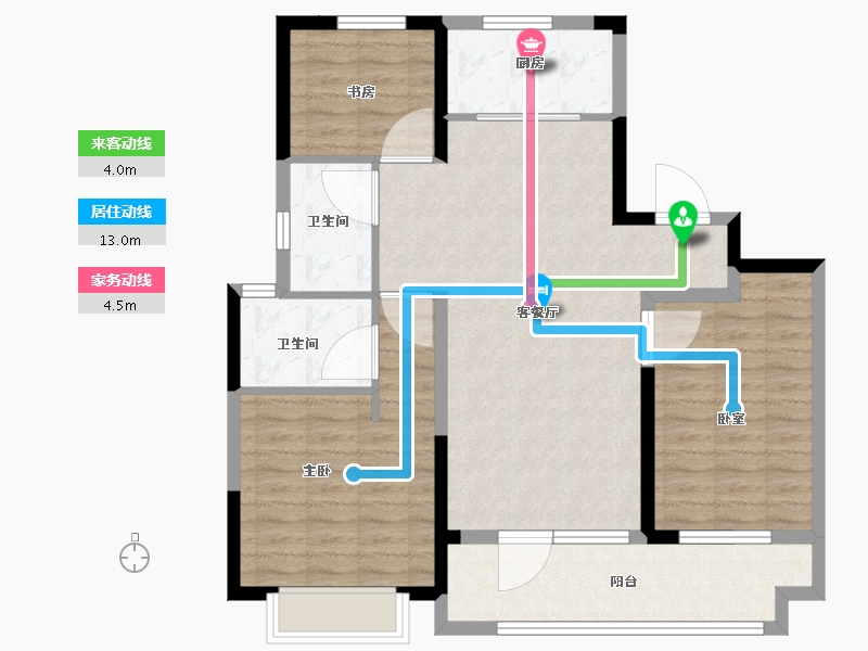 山东省-青岛市-安徒生童话小镇-94.40-户型库-动静线