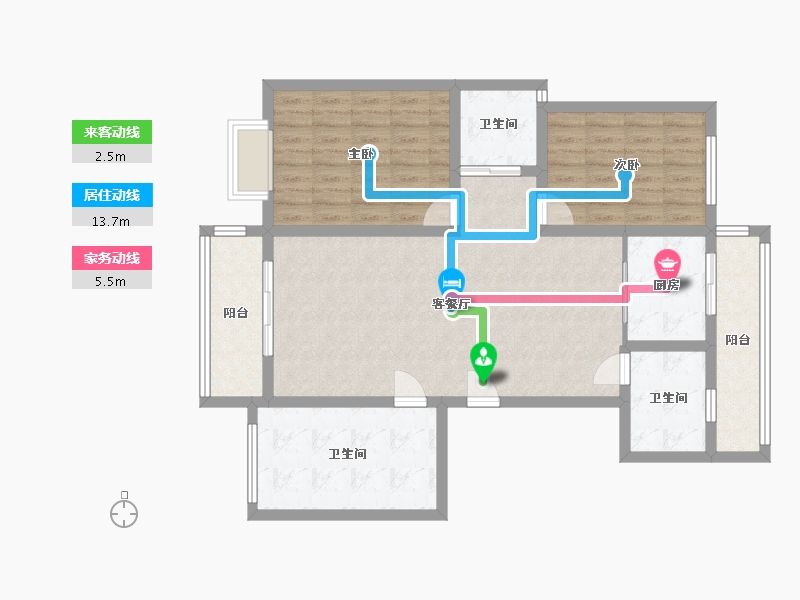 山西省-运城市-熙府佳园-130.00-户型库-动静线