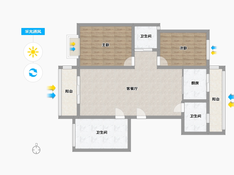 山西省-运城市-熙府佳园-130.00-户型库-采光通风