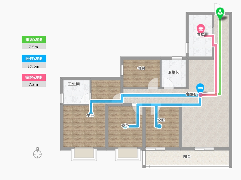 云南省-昆明市-中骏天誉-100.80-户型库-动静线