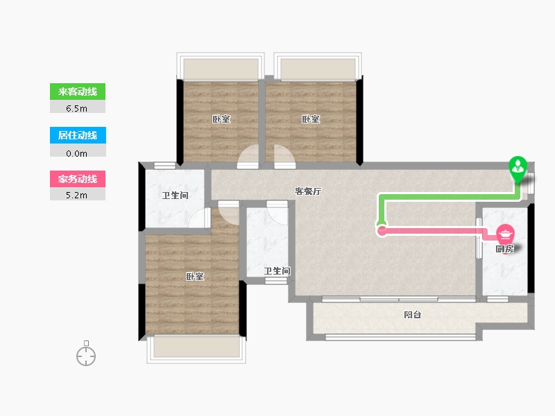 四川省-成都市-炎华置信上林景著-93.96-户型库-动静线