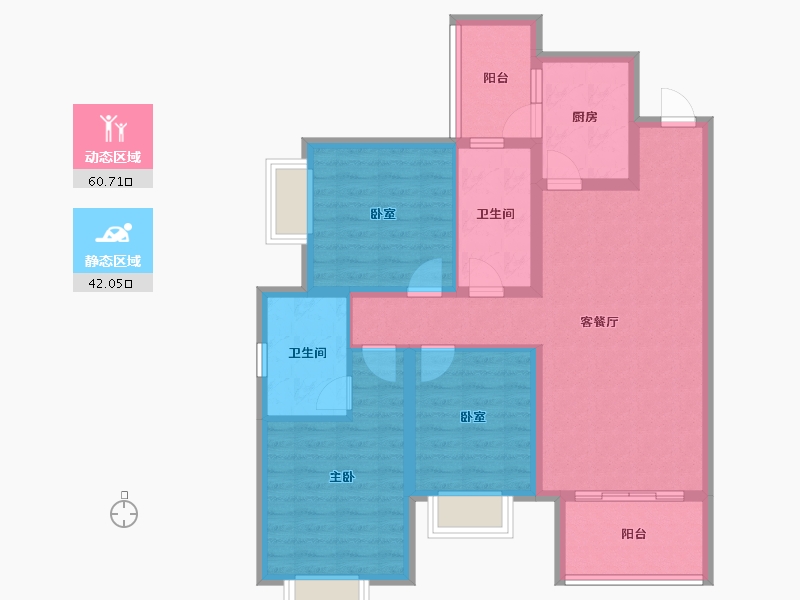 四川省-成都市-太阳公元-91.20-户型库-动静分区