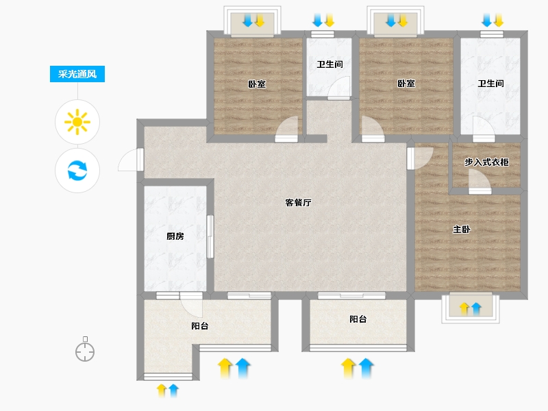 四川省-成都市-太阳公元-114.52-户型库-采光通风