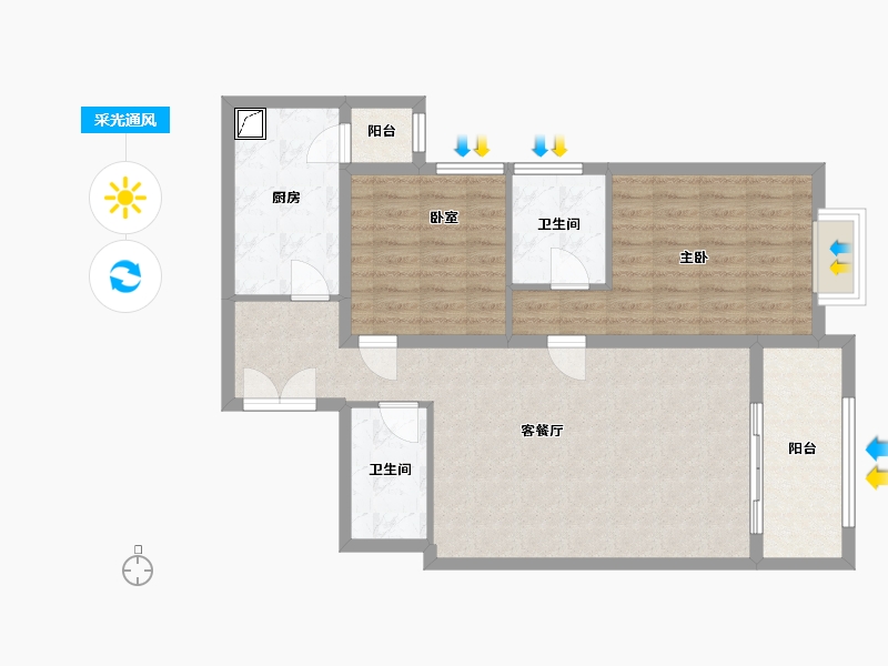 广东省-广州市-1-80.00-户型库-采光通风