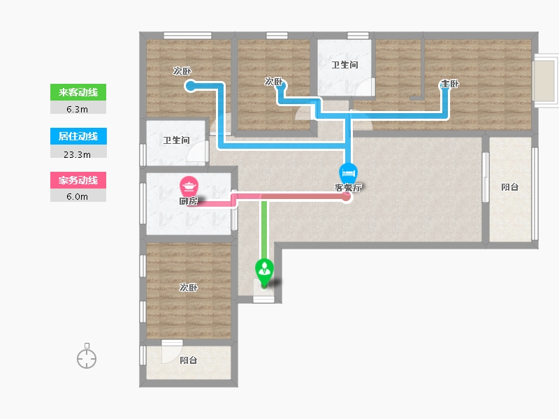 云南省-昆明市-俊发城-116.05-户型库-动静线