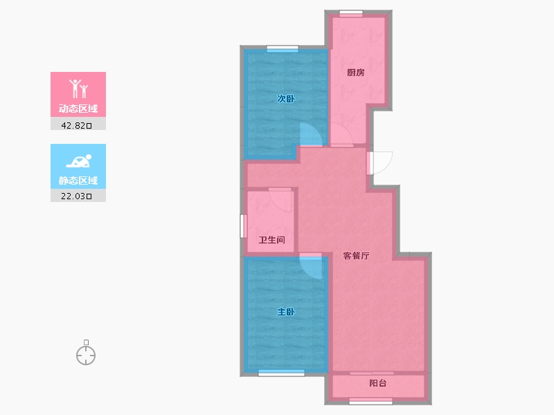 河北省-廊坊市-如园-70.00-户型库-动静分区