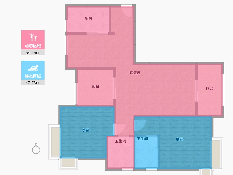 安徽省-滁州市-凯迪塞纳河畔-124.00-户型库-动静分区