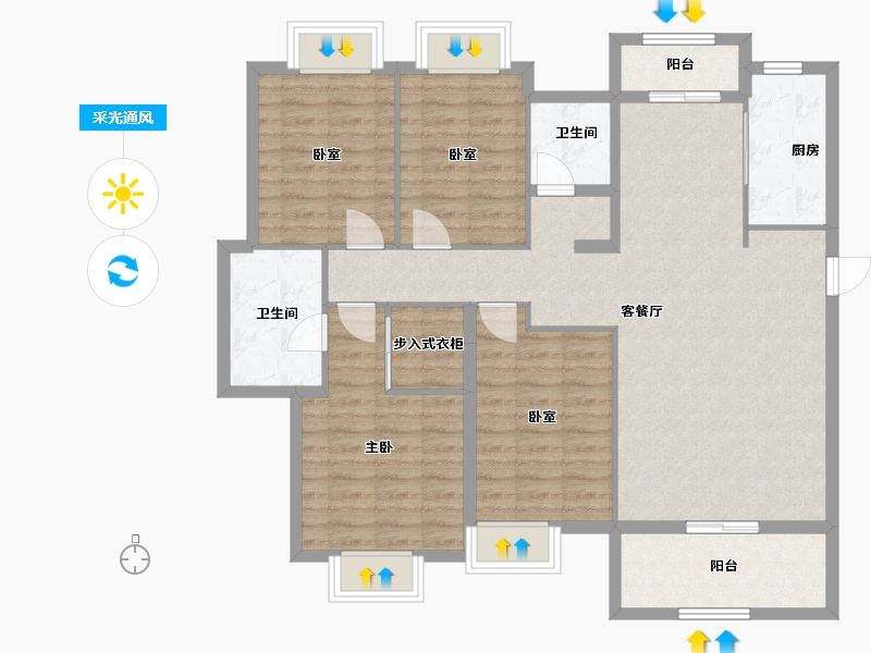 湖南省-长沙市-长沙亿达智造小镇-112.39-户型库-采光通风