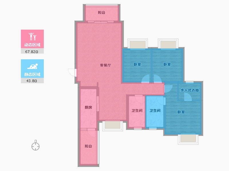 四川省-成都市-太阳公元-99.36-户型库-动静分区