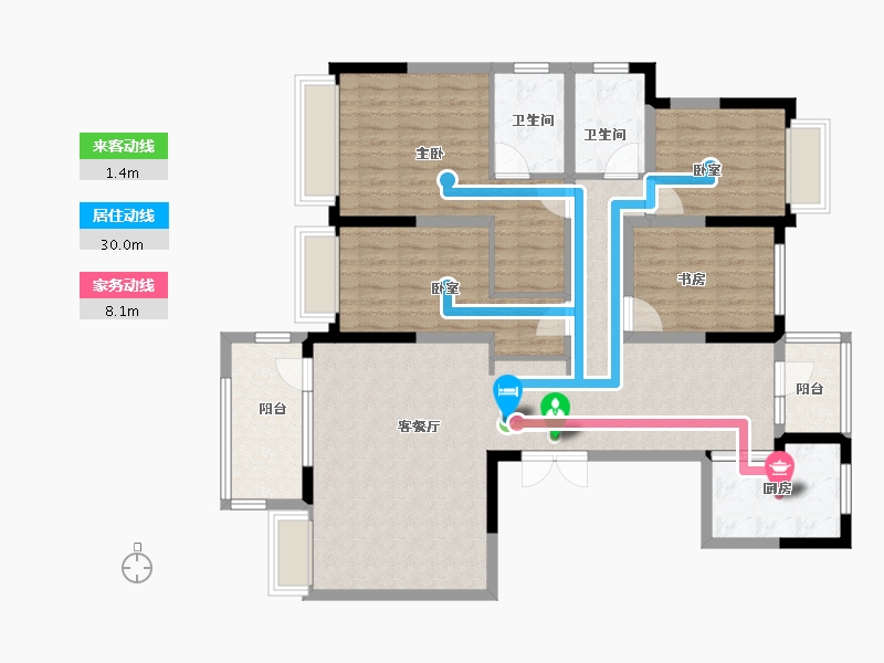 四川省-成都市-电建地产长运东安-123.20-户型库-动静线